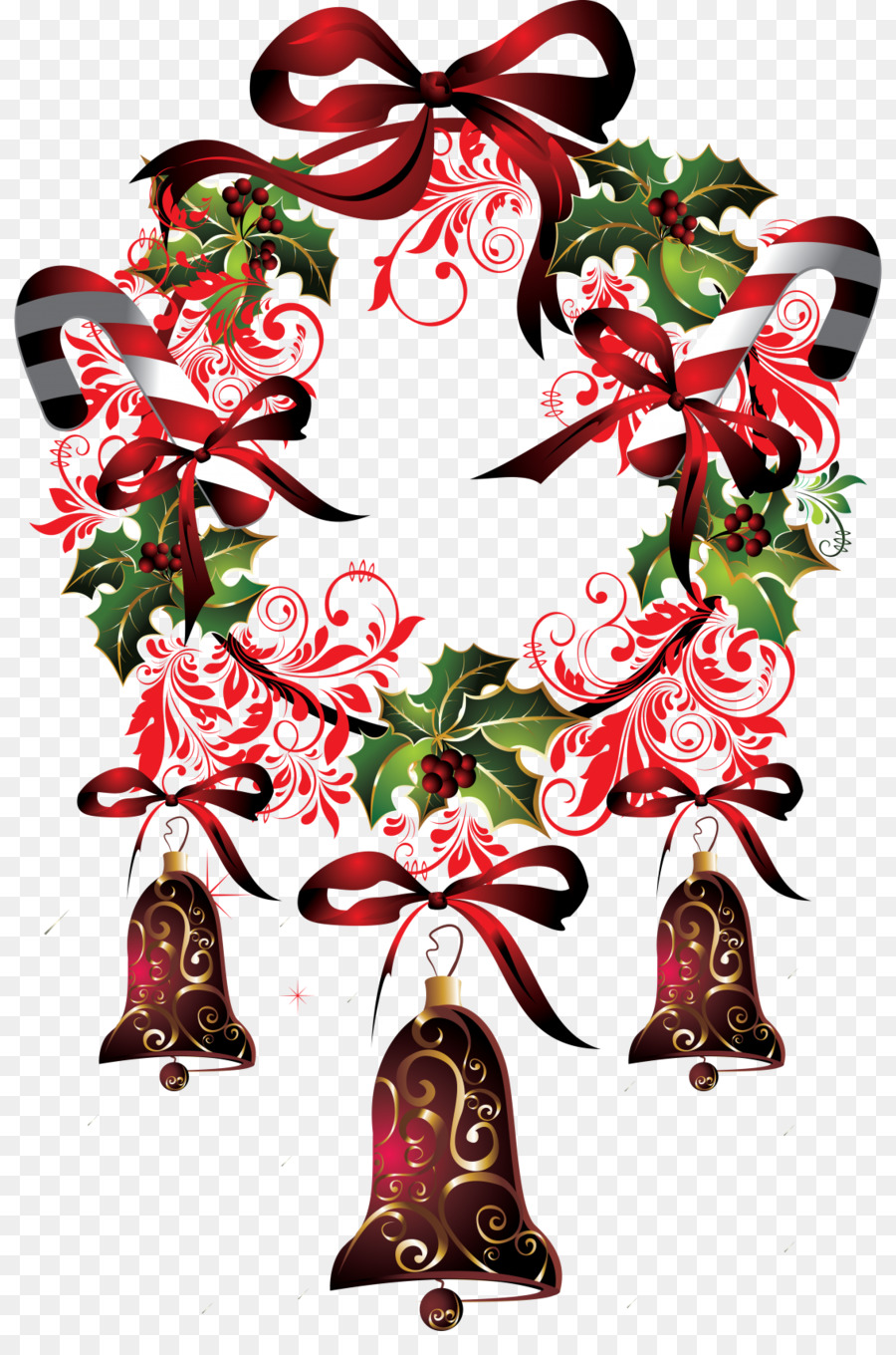 Couronne De Noël，Cloches PNG