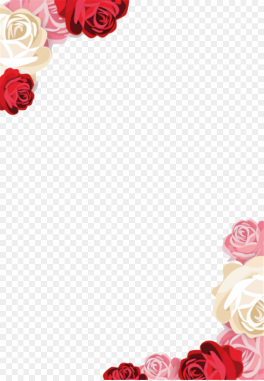 Cadre Floral，Roses PNG