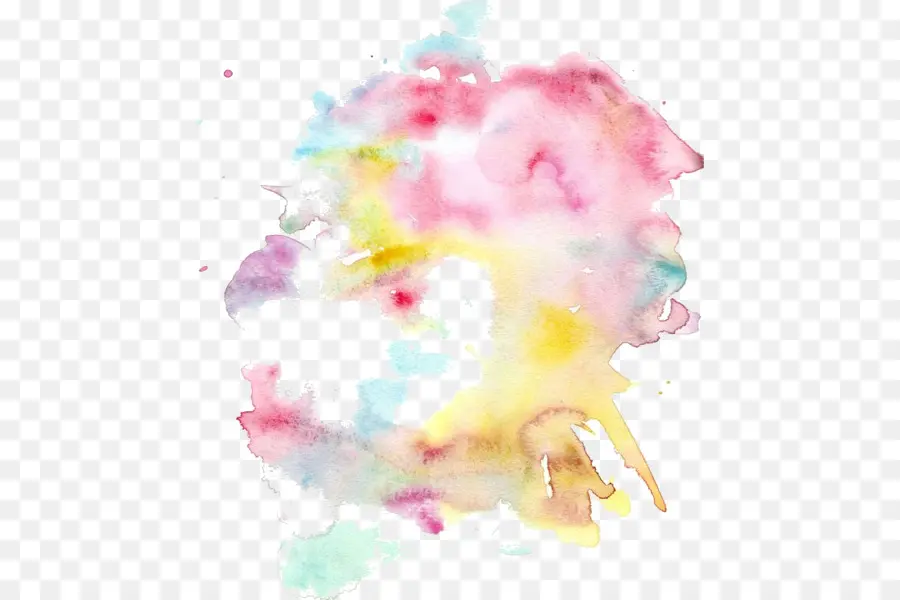 Cercle Aquarelle，Coloré PNG