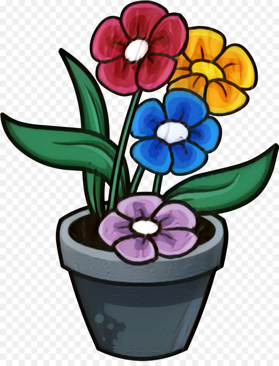 Pot De Fleur，Fleurs PNG