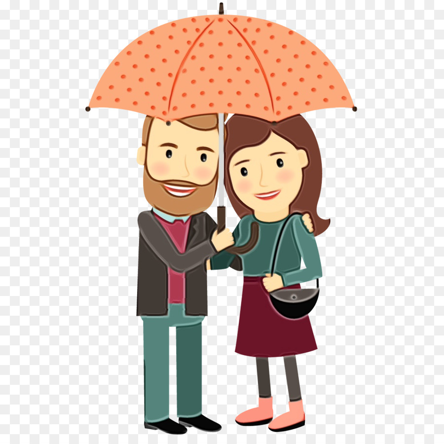 Couple Avec Parapluie，Pluie PNG