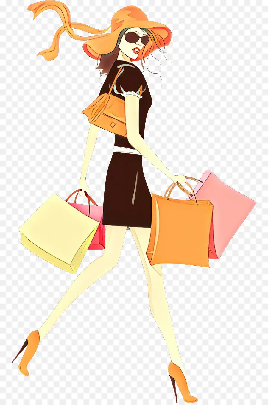 Shopping，Fille PNG
