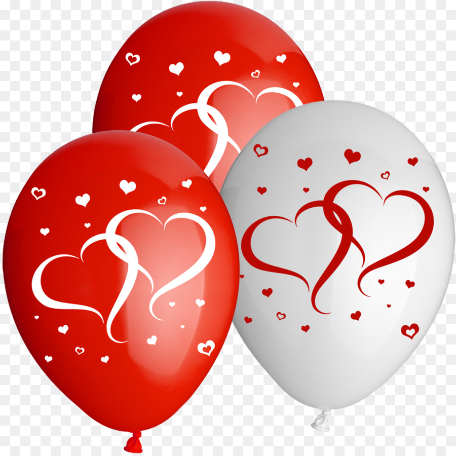 Ballons Coeur Rouge，Cœur PNG