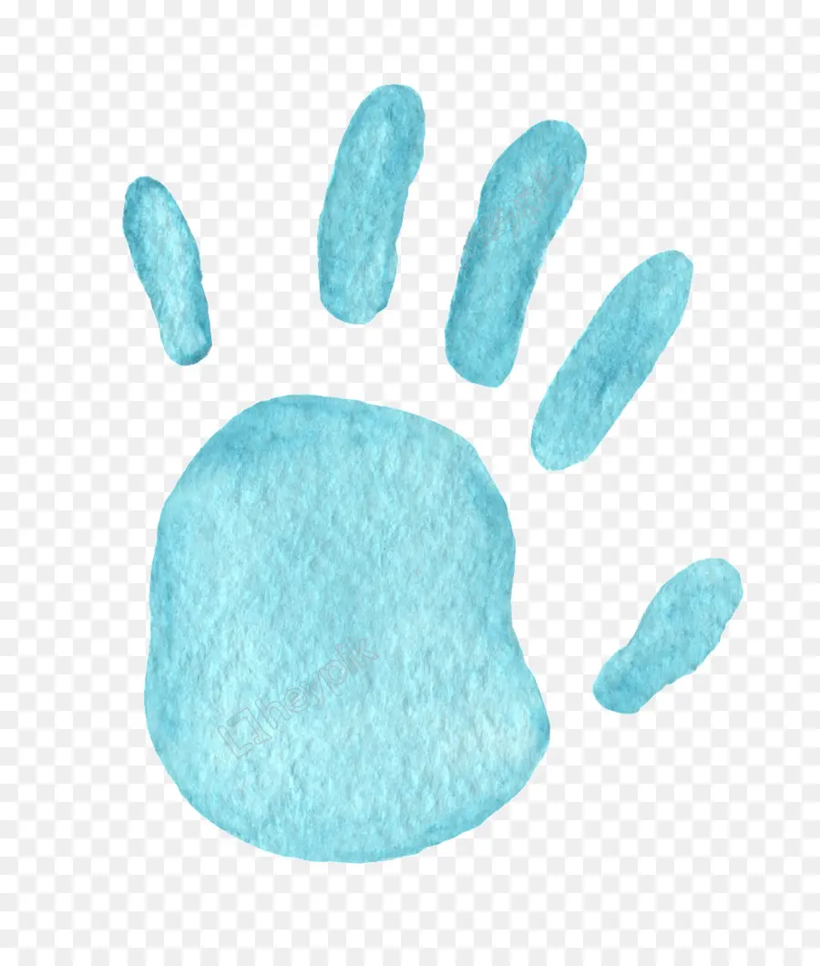 Empreinte De Main Bleue，Main PNG