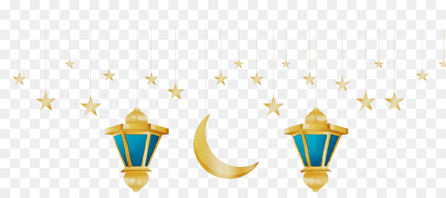 Lanternes Et Lune，Étoiles PNG