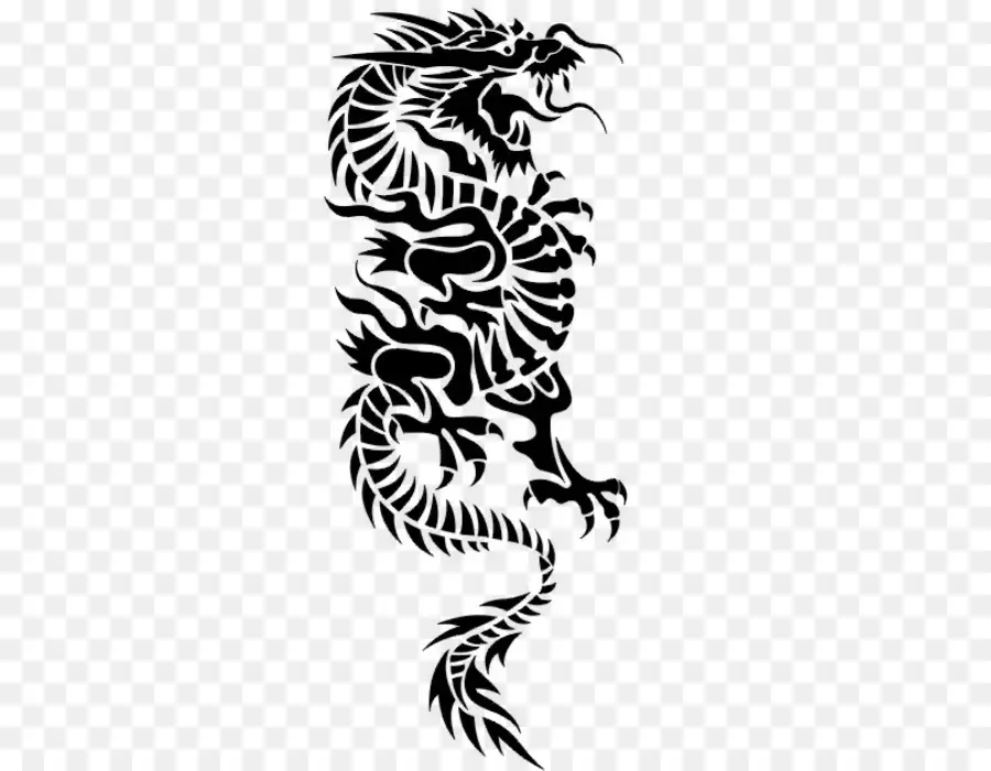 Tatouage Tribal De Dragon，Conception PNG