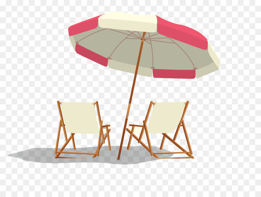 Chaises De Plage，Parapluie PNG