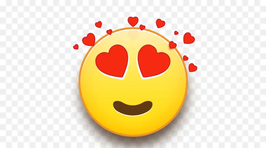 Emoji Yeux De Coeur，Souriant PNG