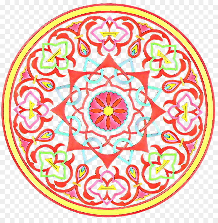 Mandala Coloré，Modèle PNG