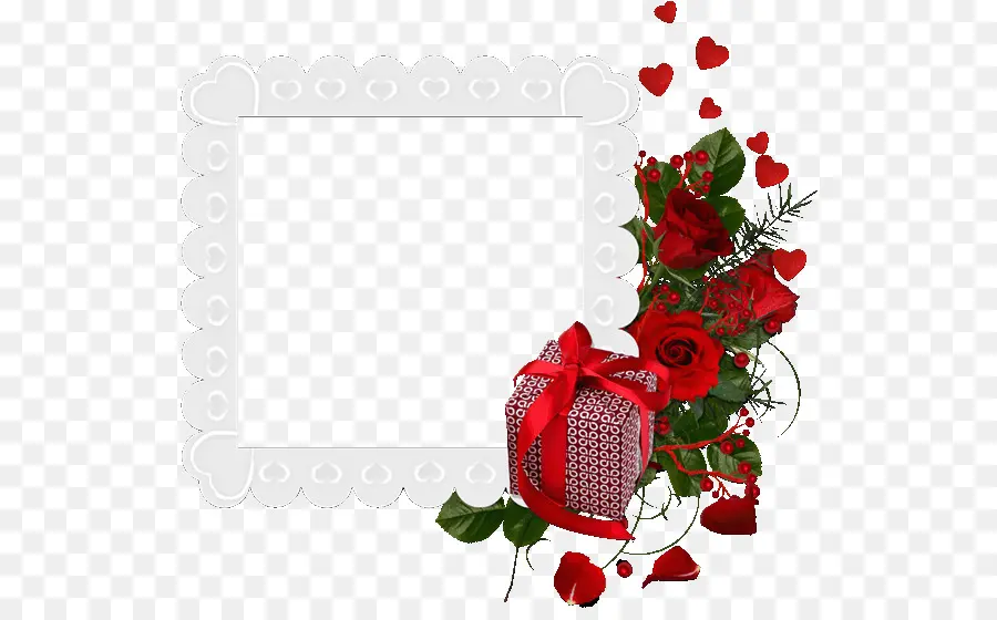 Cadeau Et Roses，Amour PNG