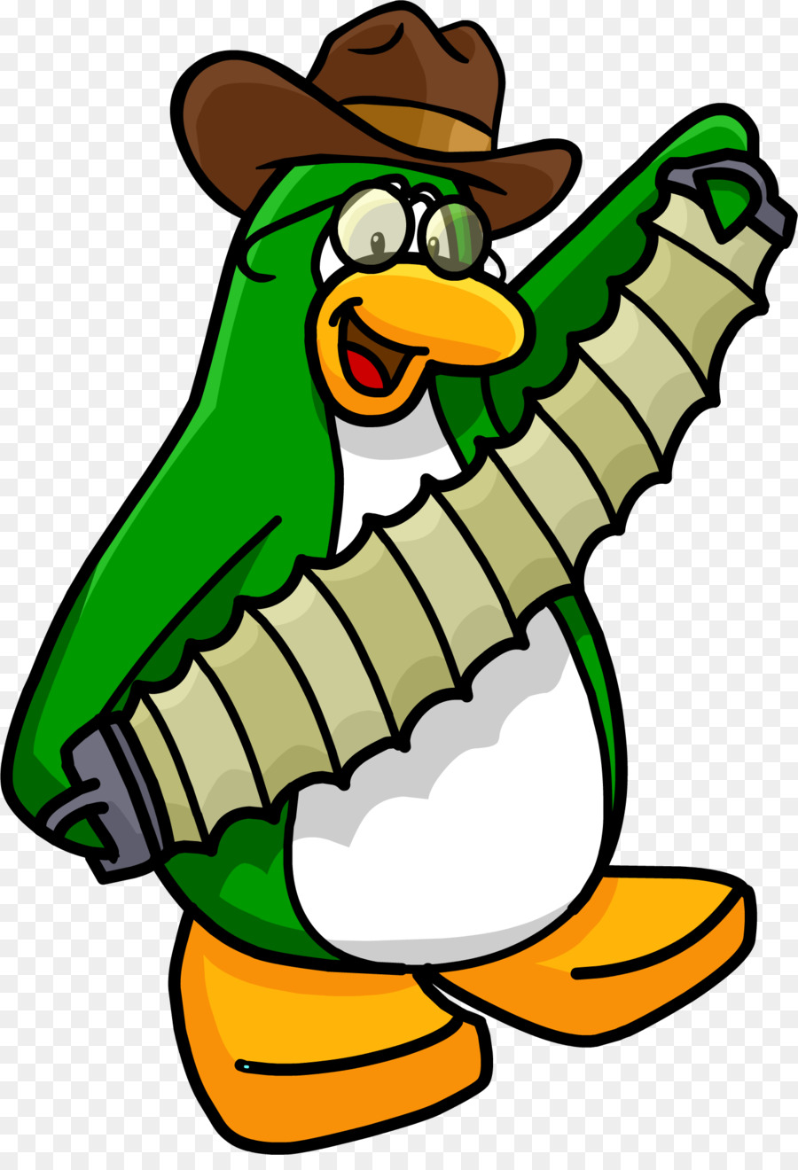 Pingouin Vert，Chapeau De Cowboy PNG