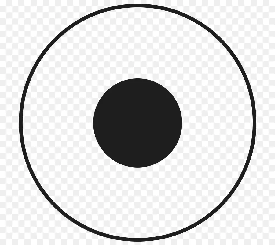 Cercle Noir Et Blanc，Point PNG