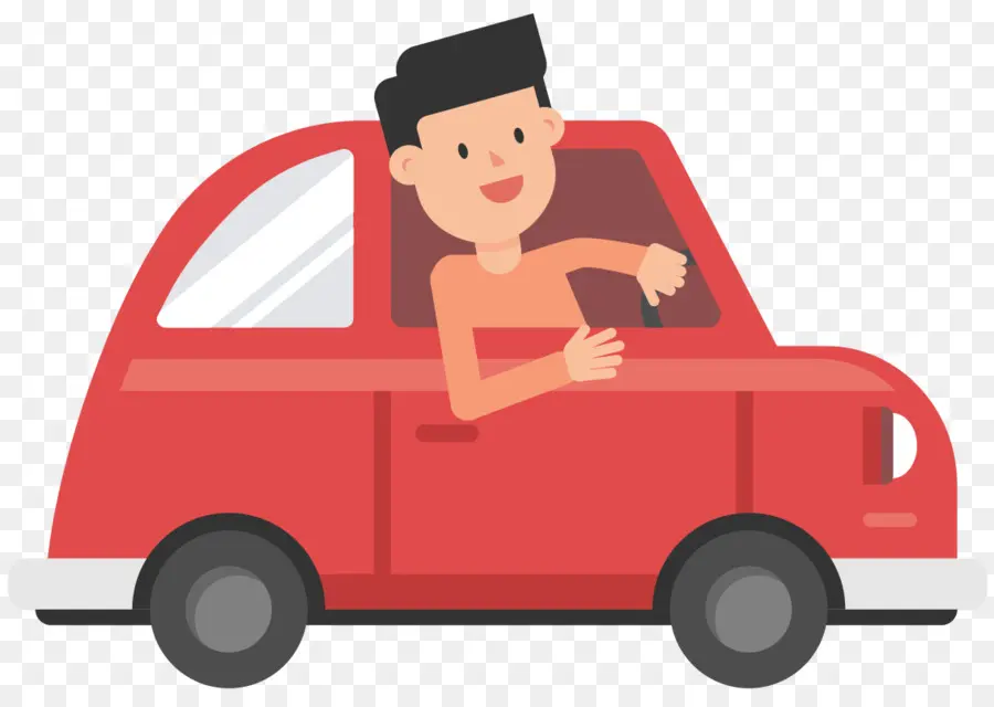 Voiture Rouge，Conducteur PNG