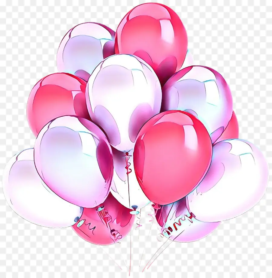 Ballons Roses，Ballons PNG