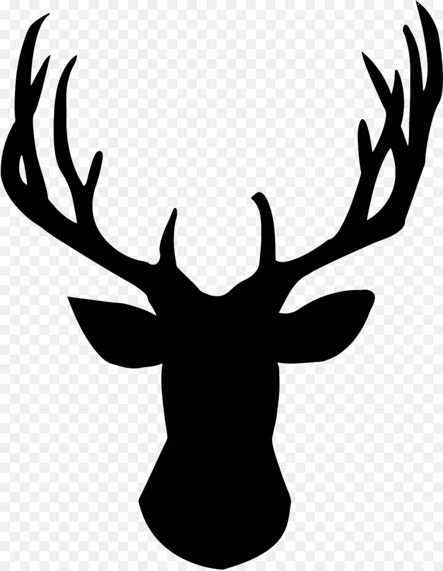 Silhouette De Cerf，Noir PNG