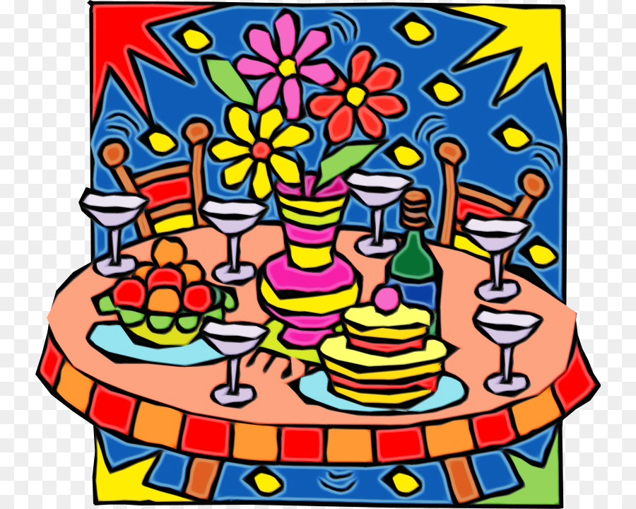 Table De Dîner，Fleurs PNG