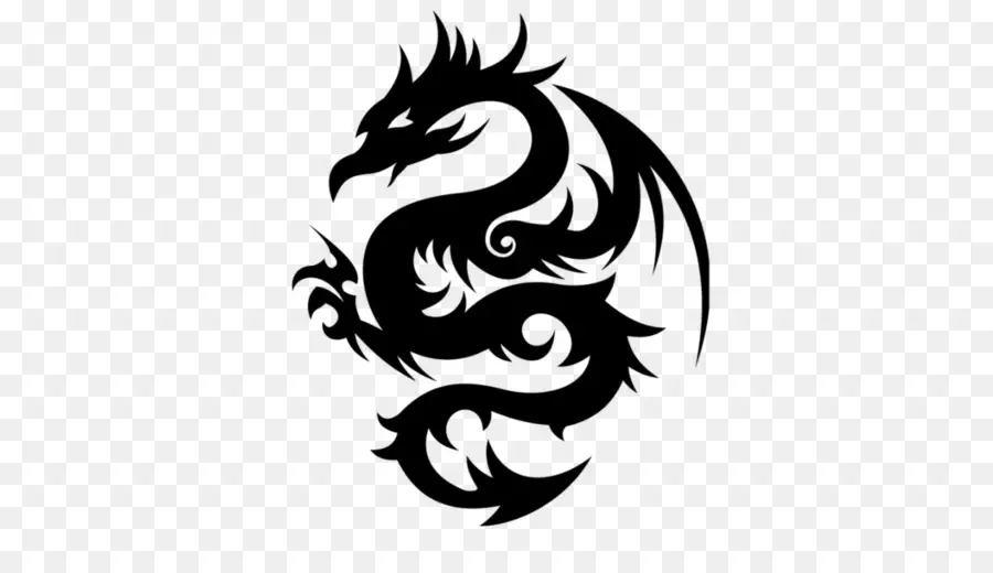 Tatouage De Dragon，Noir PNG