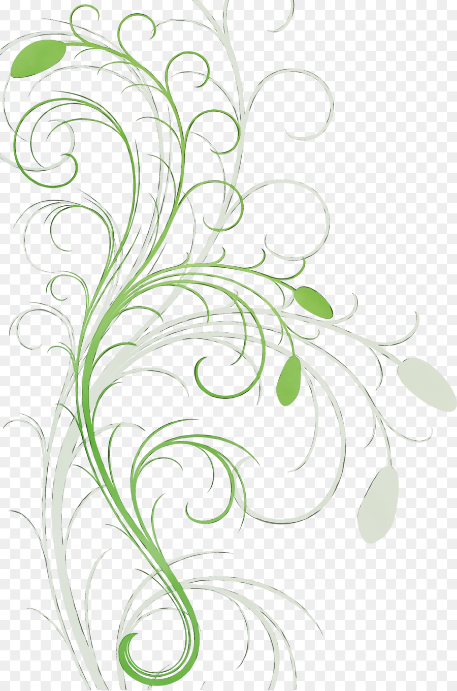 Tourbillons Verts，Abstrait PNG