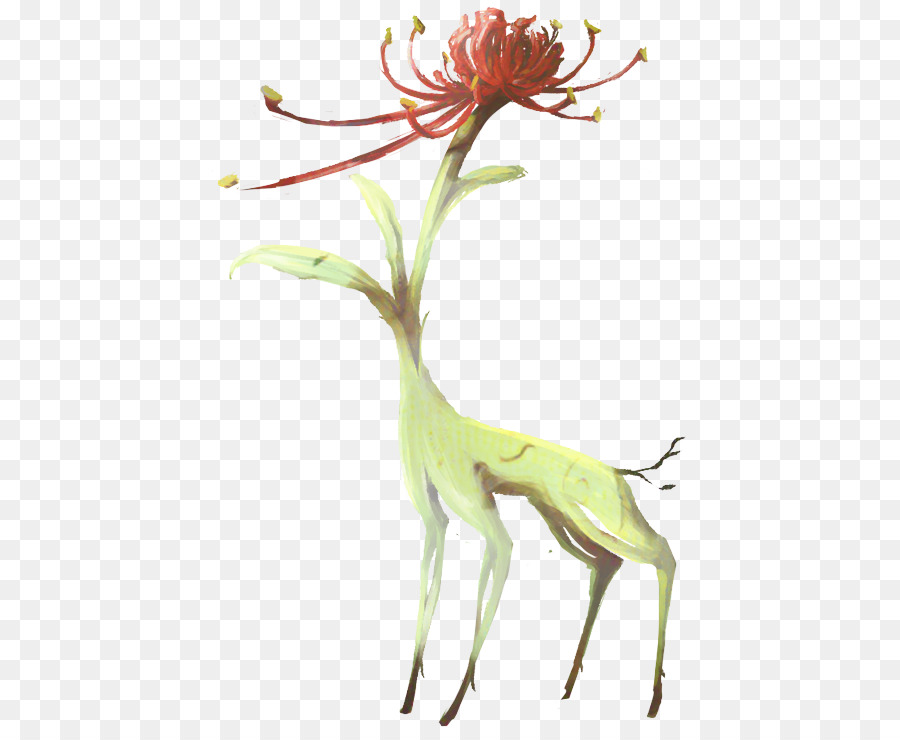 Cerf Fleuri，Animal PNG