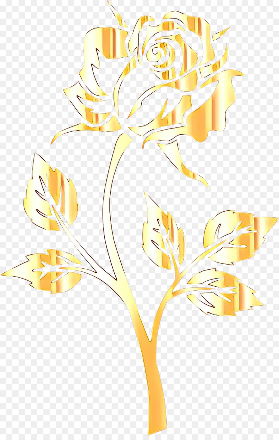 Rose Dorée，Feuilles PNG