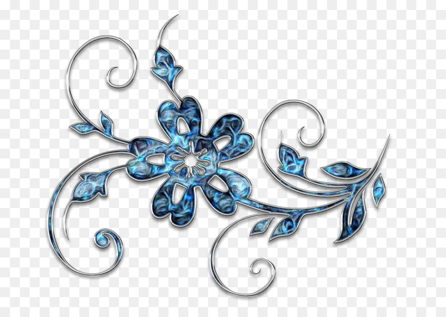 Motif Floral Bleu，Fleurs PNG