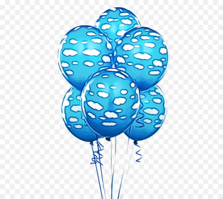 Ballons Bleus，Nuages PNG