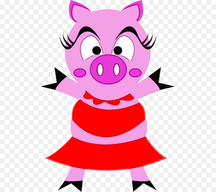 Cochon Rose，Robe PNG