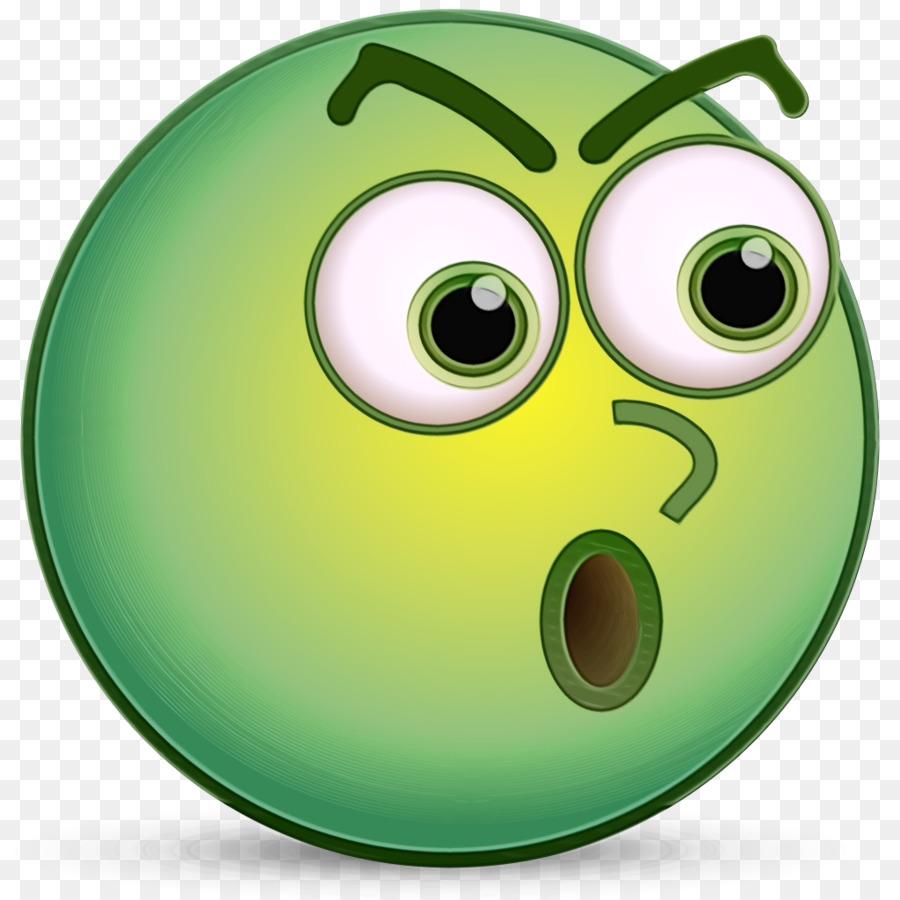 Emoji Vert，Surpris PNG