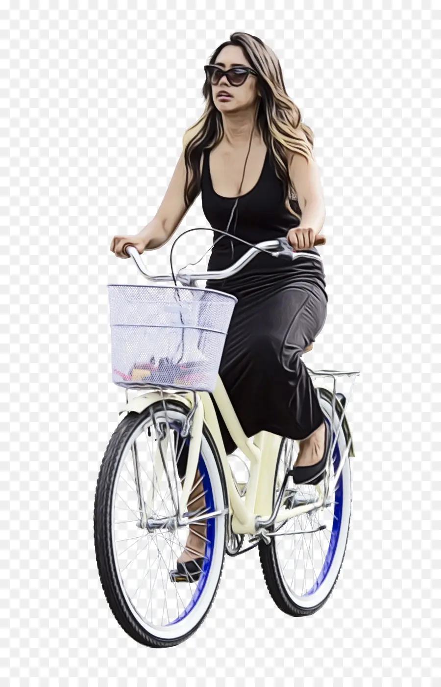 Femme à Vélo，Vélo PNG