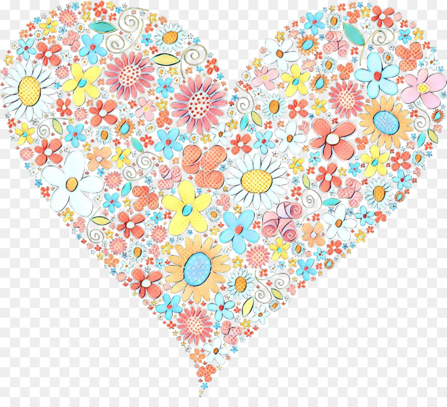 Coeur Floral，Fleurs PNG