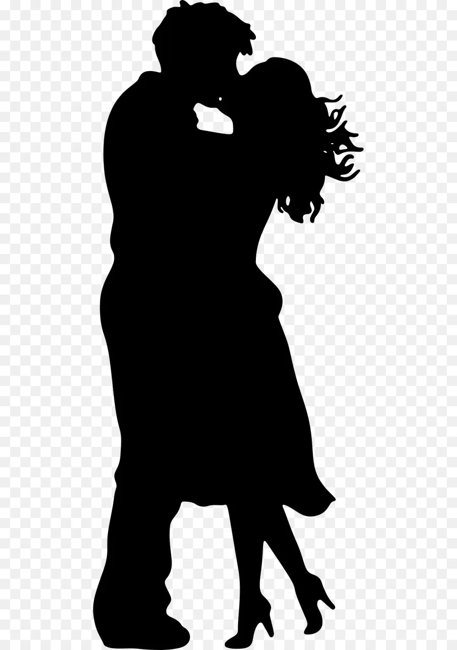 Couple Silhouette Rouge，Amour PNG