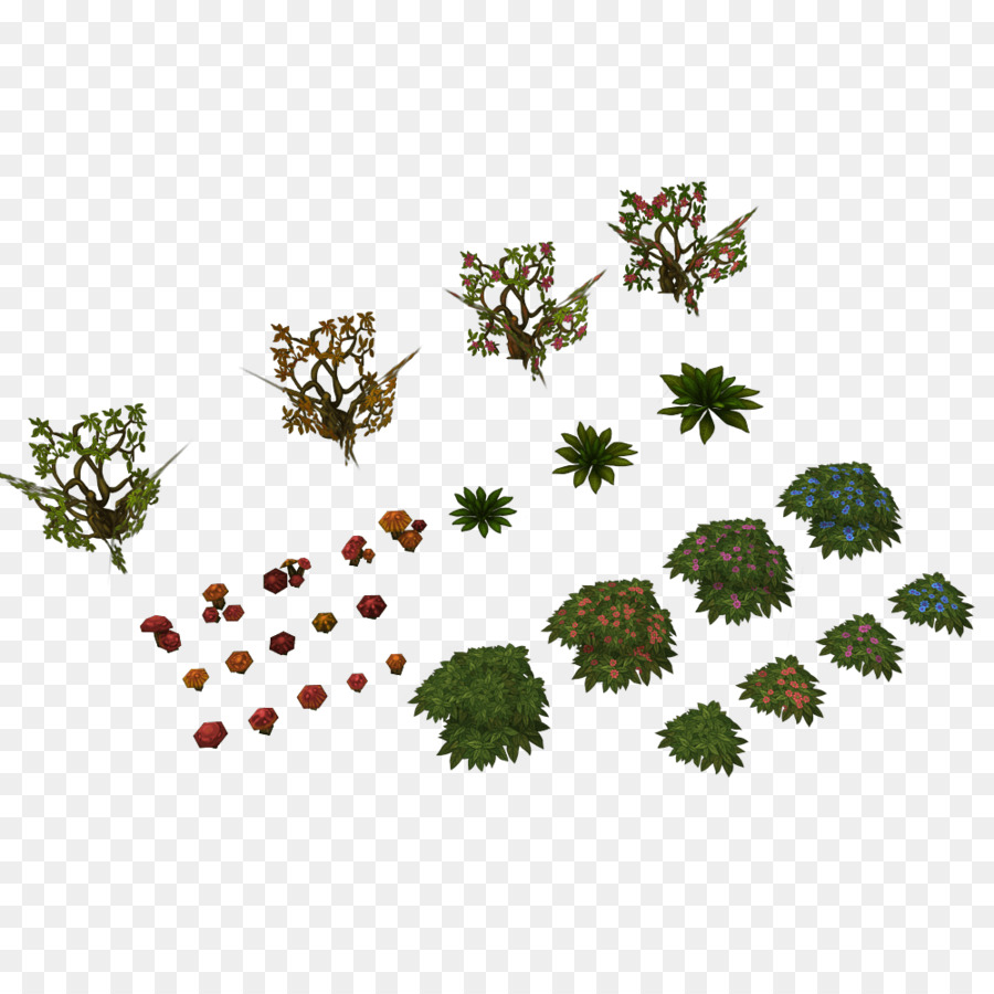 Faible Poly，Fleur PNG