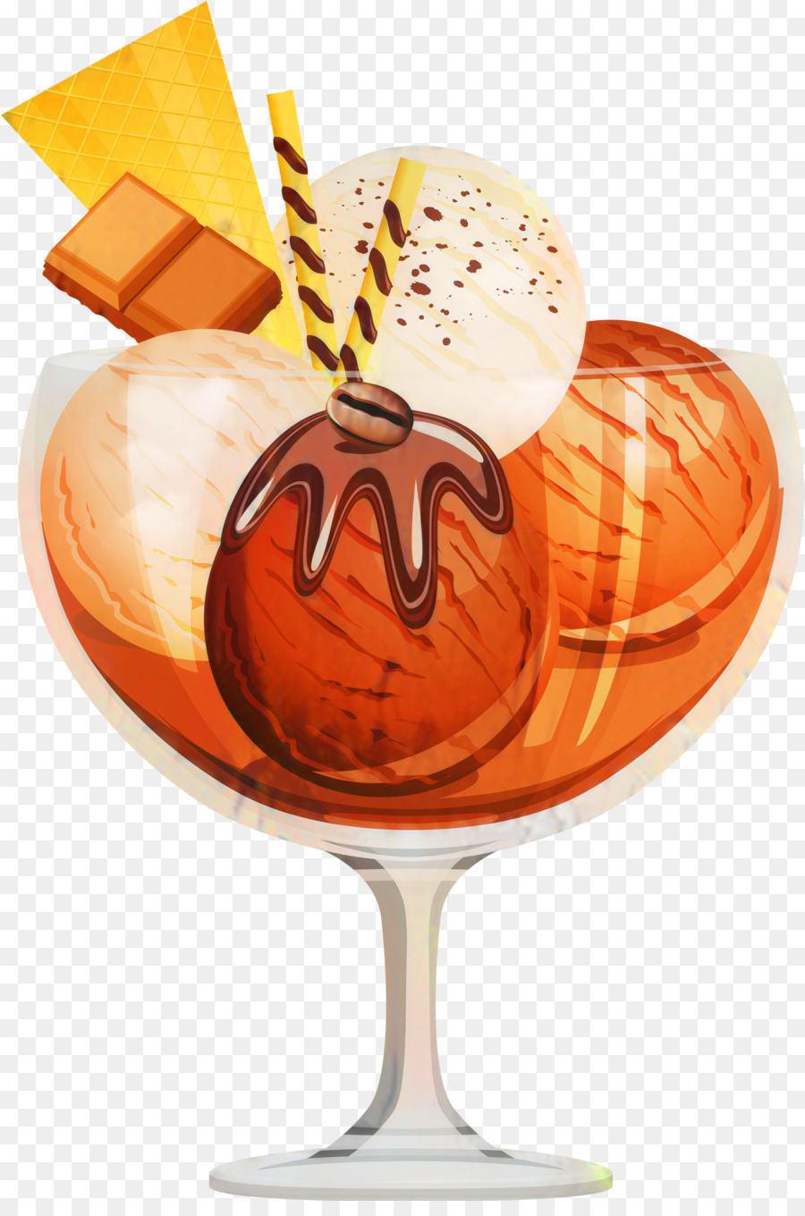 Cornets De Crème Glacée，Sundae PNG