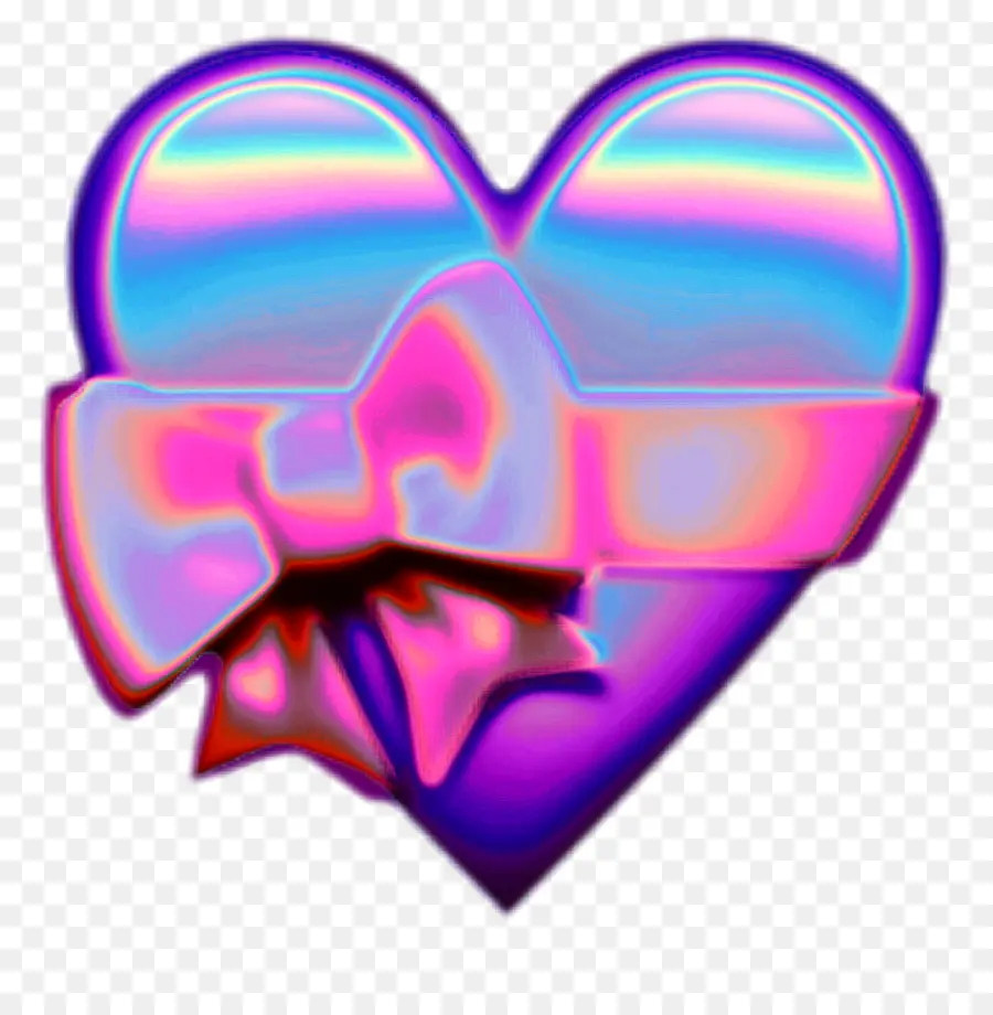 Coeur Néon，Coloré PNG