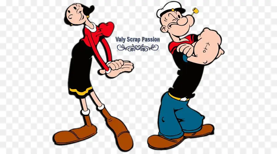 Popeye Et Olive Oyl，Dessin Animé PNG