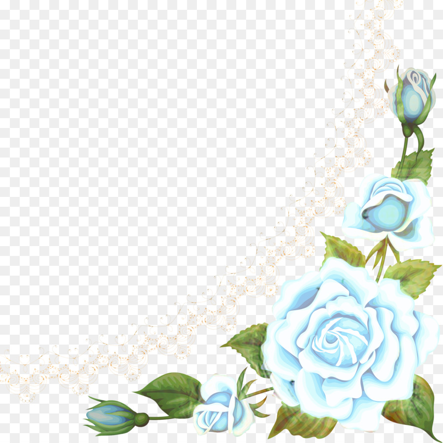 Roses Bleues，Floral PNG