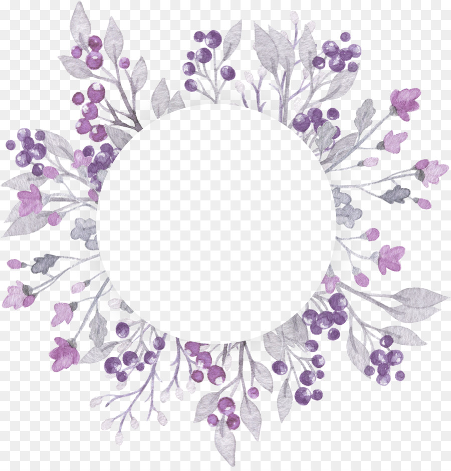 Couronne Florale Violette，Fleurs PNG