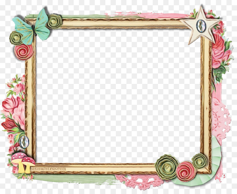 Cadre Décoratif，Fleurs PNG