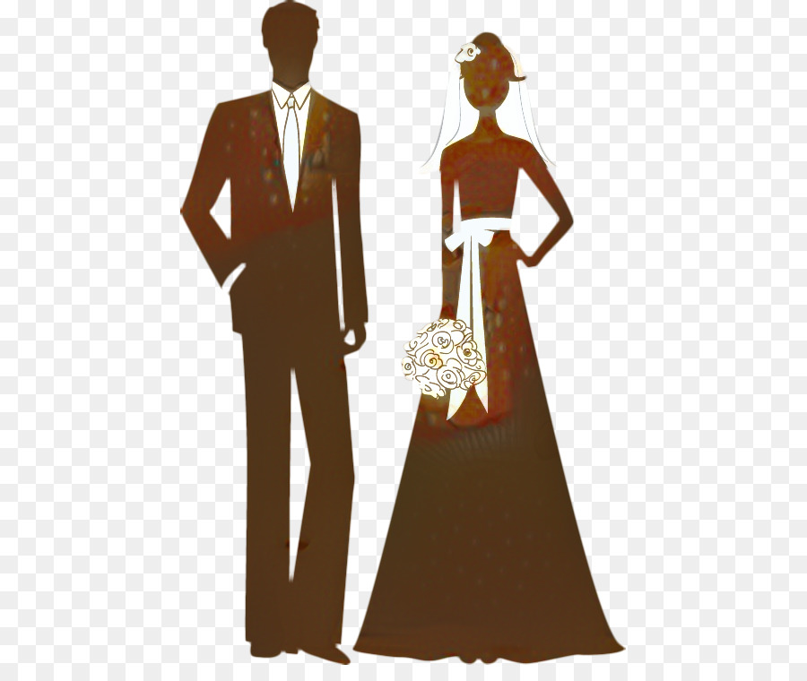 Silhouette De Couple De Mariage，Mariée PNG