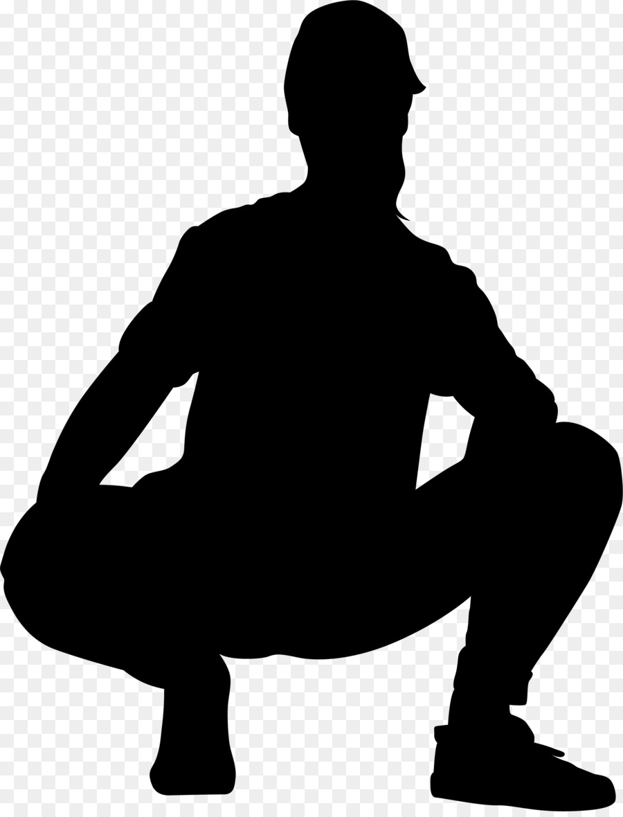 Silhouette，Squat PNG