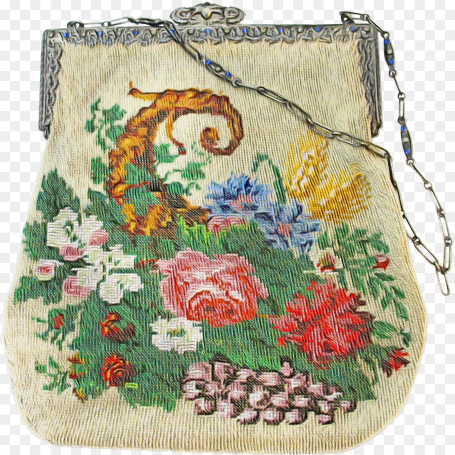 Sac à Main Vintage，Floral PNG