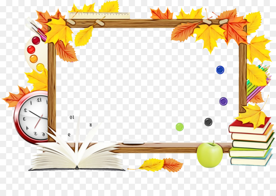 Cadre D'école D'automne，Automne PNG