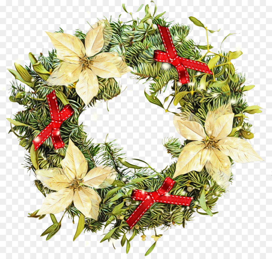 Couronne De Noël，Fleurs PNG