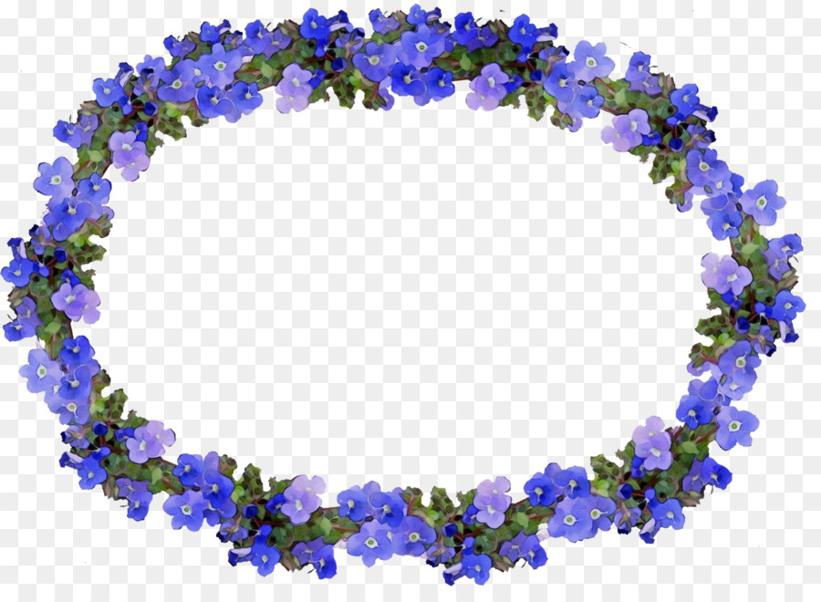 Cadre De Fleurs，Fleurs Bleues PNG