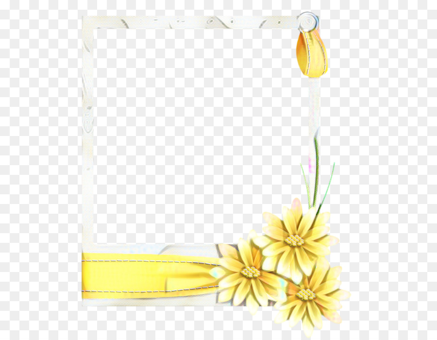 Cadre Jaune，Fleurs PNG