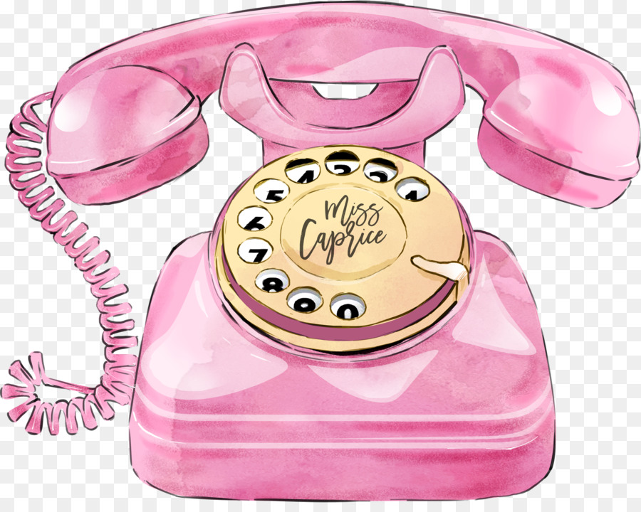 Téléphone à Cadran Rose，Ancien PNG