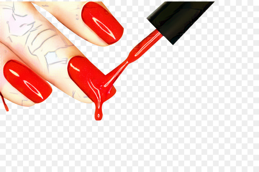 Vernis à Ongles Rouge，Clou PNG