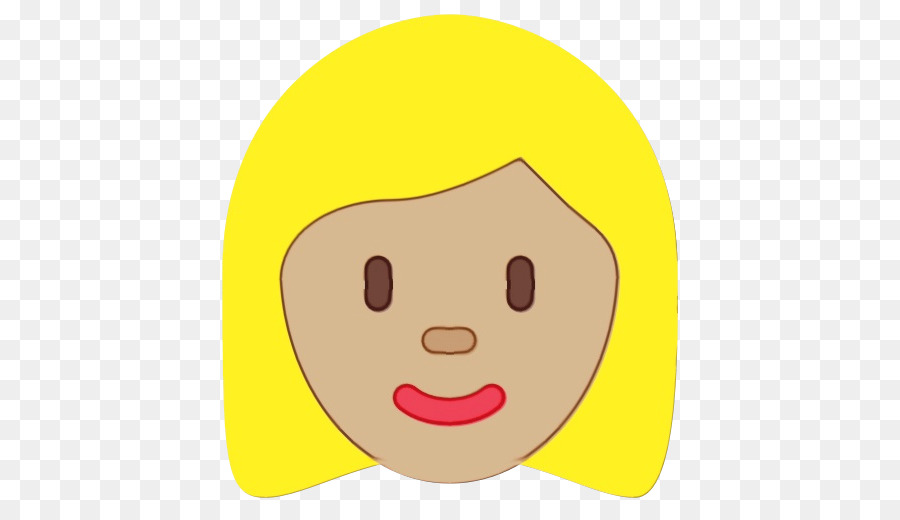 Fille Blonde Emoji，Affronter PNG