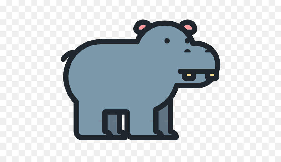 Hippopotame De Dessin Animé，Mignon PNG