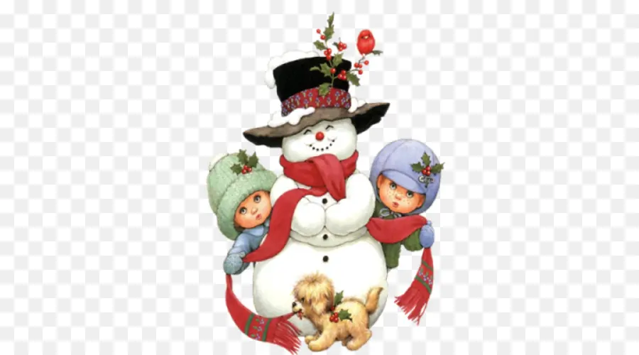 Bonhomme De Neige Et Enfants，Hiver PNG